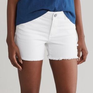 KUT from the Kloth, Kity cutoff denim shorts, white, Size 10